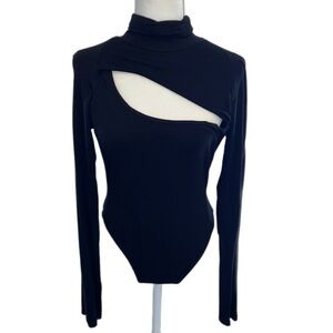 EUC Dollskill WinWin Cutout Blk Turtleneck Longleeve Bodysuit L